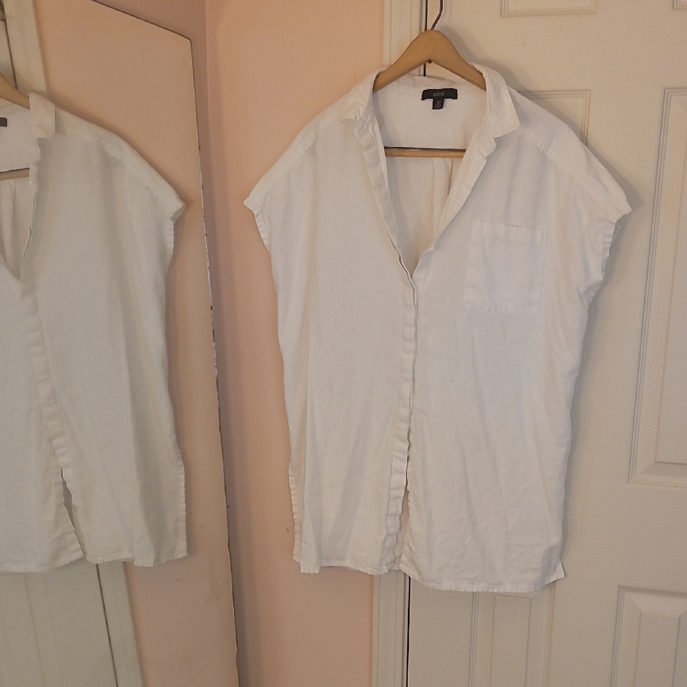 Ellos Crisp White Button Down Shirt